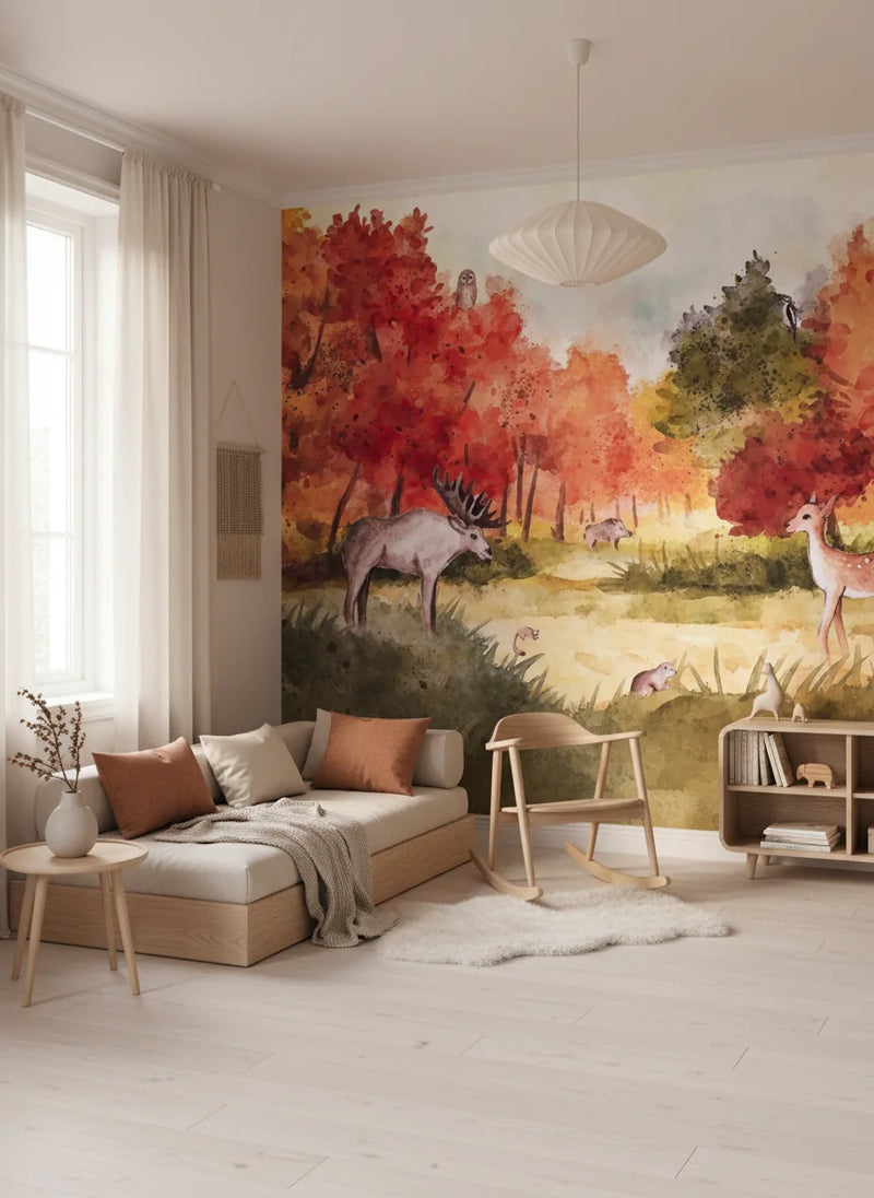 Serene Forest Scene - Crvena