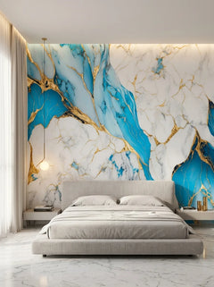 Golden Turquoise Waves
