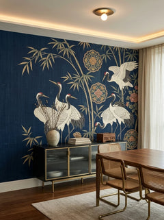 Imperial Indigo Cranes