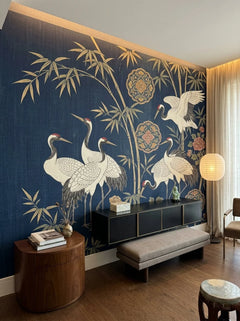 Imperial Indigo Cranes