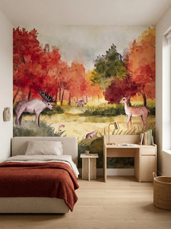 Serene Forest Scene - Crvena