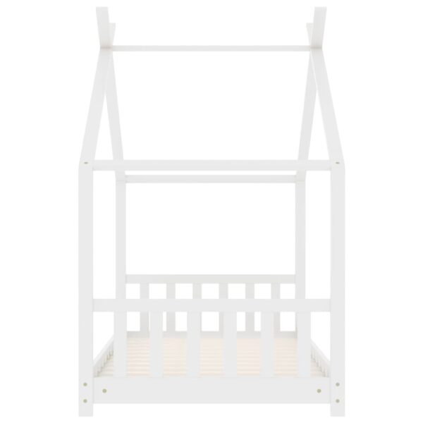 Okvir za dječji krevet od masivne borovine bijeli 70 x 140 cm Kreveti za djecu i bebe Naručite namještaj na deko.hr 24