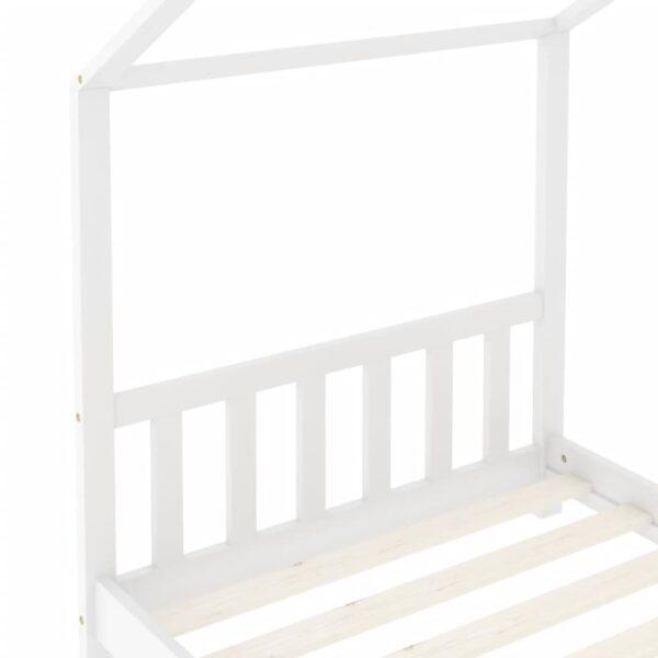Okvir za dječji krevet od masivne borovine bijeli 70 x 140 cm Kreveti za djecu i bebe Naručite namještaj na deko.hr 25