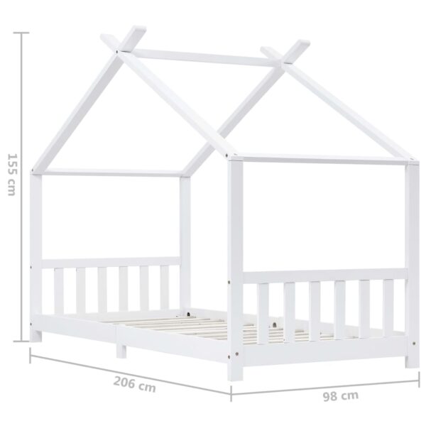 Okvir za dječji krevet od masivne borovine bijeli 90 x 200 cm Kreveti za djecu i bebe Naručite namještaj na deko.hr 28