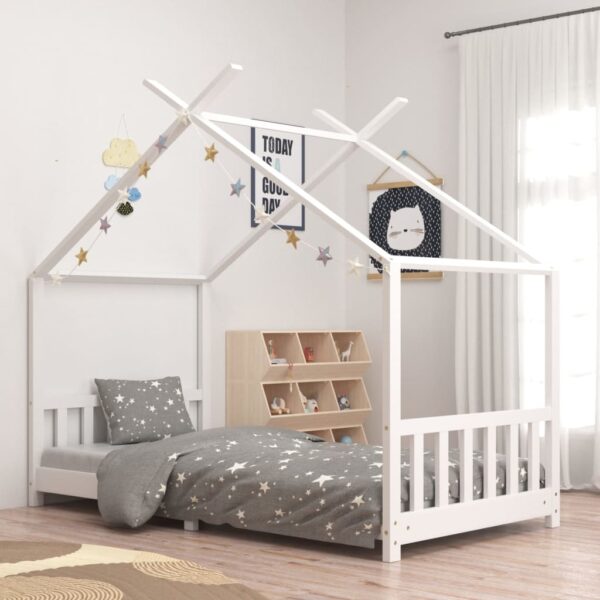 Okvir za dječji krevet od masivne borovine bijeli 90 x 200 cm Kreveti za djecu i bebe Naručite namještaj na deko.hr 20