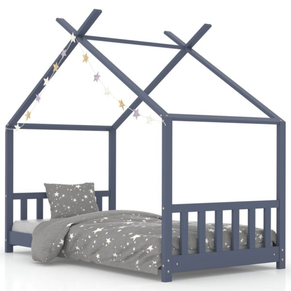 Okvir za dječji krevet od masivne borovine sivi 70 x 140 cm Kreveti za djecu i bebe Naručite namještaj na deko.hr 21