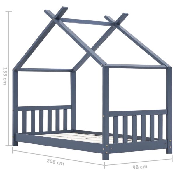 Okvir za dječji krevet od masivne borovine sivi 90 x 200 cm Kreveti za djecu i bebe Naručite namještaj na deko.hr 28