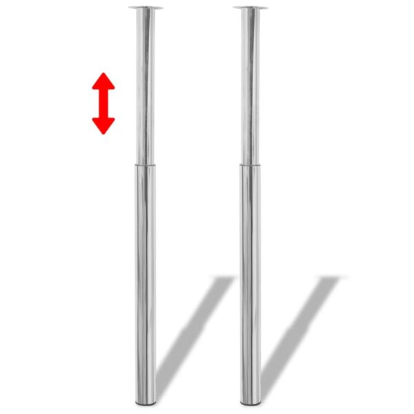 Teleskopske noge za stol 4 kom kromirane 710 – 1100 mm Dodaci za stolove Naručite namještaj na deko.hr 21