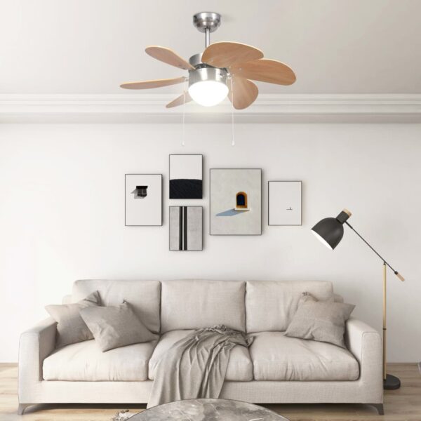 Stropni ventilator sa svjetlom 76 cm svjetlosmeđi Aparati za Kontrolu Klime Naručite namještaj na deko.hr 22