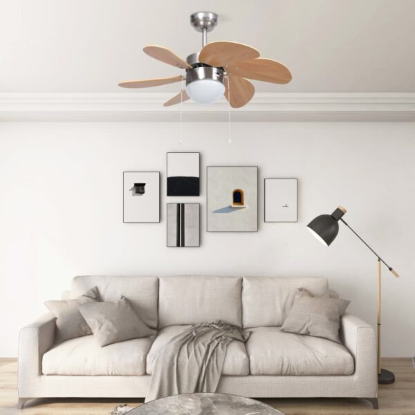 Stropni ventilator sa svjetlom 76 cm svjetlosmeđi Aparati za Kontrolu Klime Naručite namještaj na deko.hr 20