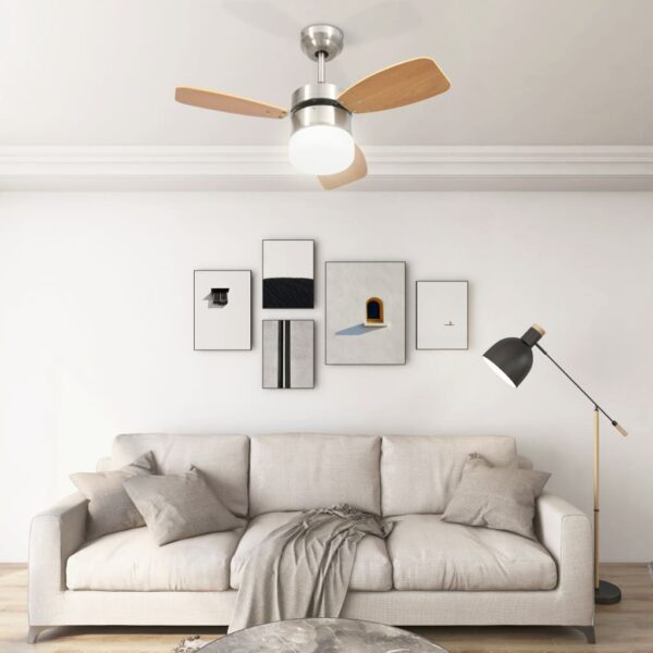 Stropni ventilator sa svjetlom i daljinskim 76 cm svjetlosmeđi Aparati za Kontrolu Klime Naručite namještaj na deko.hr 22