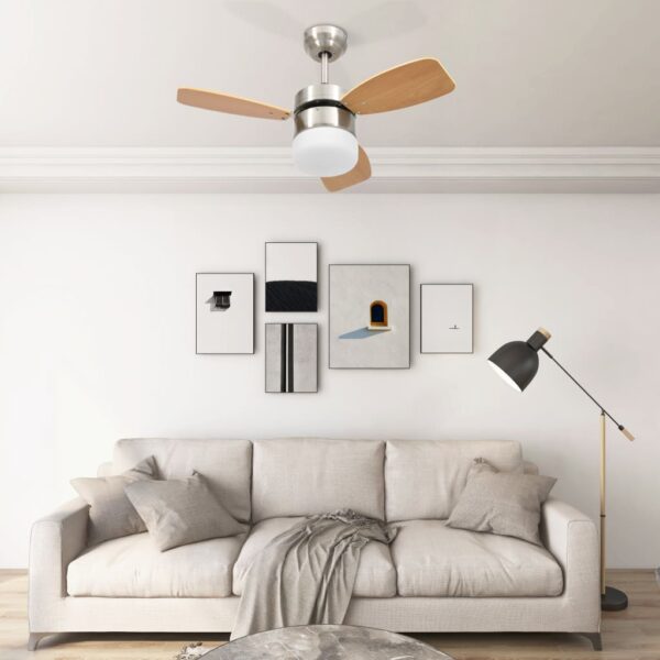 Stropni ventilator sa svjetlom i daljinskim 76 cm svjetlosmeđi Aparati za Kontrolu Klime Naručite namještaj na deko.hr 20