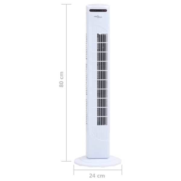 Stupni ventilator: daljinski upravljač, tajmer Φ24×80 cm bijeli Aparati za Kontrolu Klime Naručite namještaj na deko.hr 30