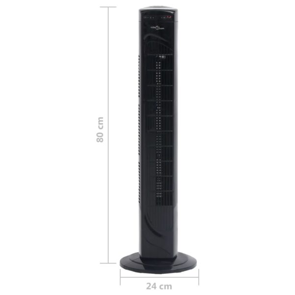 Stupni ventilator: daljinski upravljač i tajmer Φ24×80 cm crni Aparati za Kontrolu Klime Naručite namještaj na deko.hr 30
