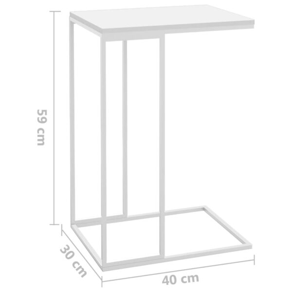 Bočni stolić bijeli 40 x 30 x 59 cm od konstruiranog drva Namještaj Naručite namještaj na deko.hr 7