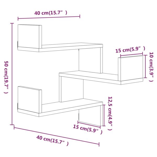 Kutna zidna polica boja smeđeg hrasta 40 x 40 x 50 cm drvena Namještaj Naručite namještaj na deko.hr 27