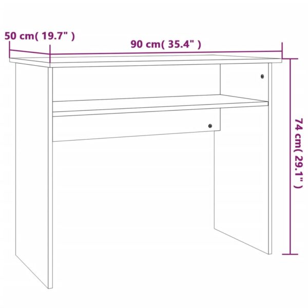 Radni stol boja dimljenog hrasta 90x50x74 cm konstruirano drvo Namještaj Naručite namještaj na deko.hr 26