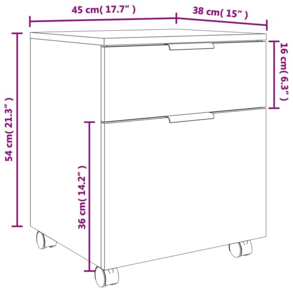 Mobilni ormarić za spise hrast 45x38x54 cm konstruirano drvo Namještaj Naručite namještaj na deko.hr 29