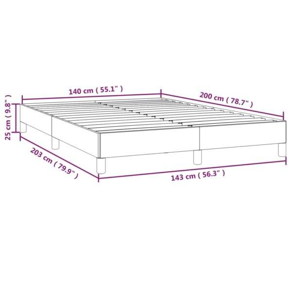 Okvir za krevet smeđesivi 140×200 cm od tkanine Kreveti i dodaci za krevete Naručite namještaj na deko.hr 9