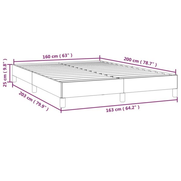 Okvir za krevet smeđesivi 160×200 cm od tkanine Kreveti i dodaci za krevete Naručite namještaj na deko.hr 9