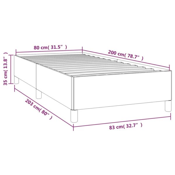 Okvir za krevet boja cappuccina 80 x 200 cm od umjetne kože Kreveti i dodaci za krevete Naručite namještaj na deko.hr 9