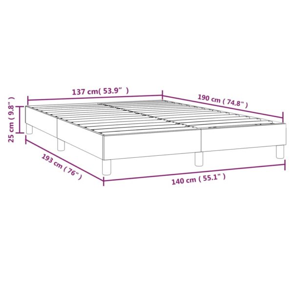 Okvir za krevet smeđesivi 140 x 190 cm od tkanine Kreveti i dodaci za krevete Naručite namještaj na deko.hr 9