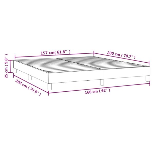 Okvir za krevet smeđesivi 160×200 cm od tkanine Kreveti i dodaci za krevete Naručite namještaj na deko.hr 9