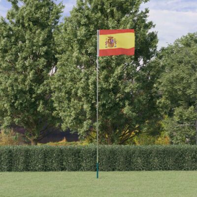 Španjolska zastava i jarbol 5,55 m aluminijski Dom i vrt Naručite namještaj na deko.hr