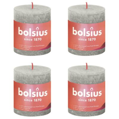 Bolsius rustične debele svijeće Shine 4 kom 80 x 68 mm pješčano sive Dom i vrt Naručite namještaj na deko.hr