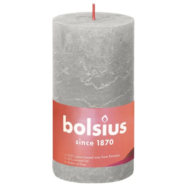 Bolsius rustične debele svijeće Shine 4 kom 130 x 68 mm pješčano sive Dom i vrt Naručite namještaj na deko.hr 21