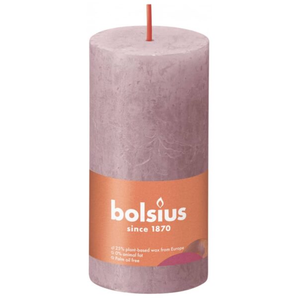 Bolsius rustične debele svijeće Shine 8 kom 100×50 mm pepeljasto roze Dom i vrt Naručite namještaj na deko.hr 21