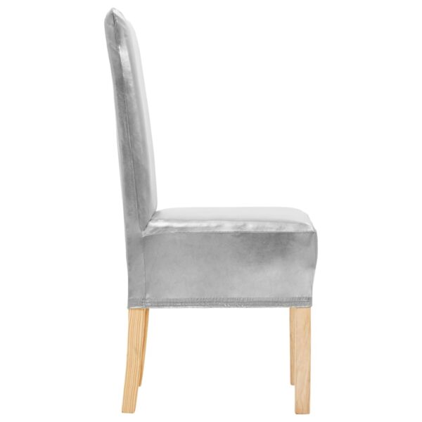 Ravne rastezljive navlake za stolice 6 kom srebrne Presvlake Naručite namještaj na deko.hr 21