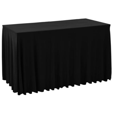 Navlake za stol rastezljive 2 kom 120 x 60,5 x 74 cm crne Presvlake Naručite namještaj na deko.hr