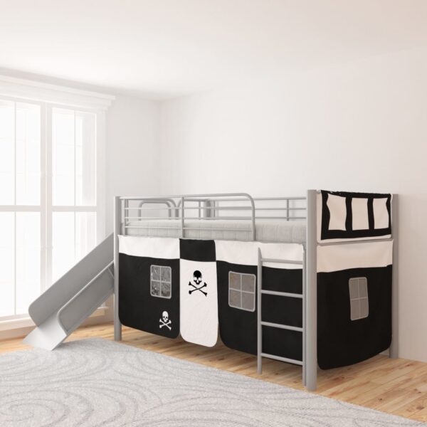 Krevet na kat sa Toboganom i Ljestvama željezo Crni 200×100 cm Kreveti za djecu i bebe Naručite namještaj na deko.hr 20