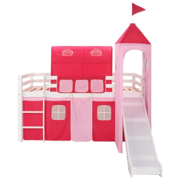 Krevet na kat s toboganom i ljestvama od borovine 208 x 230 cm Kreveti za djecu i bebe Naručite namještaj na deko.hr 2