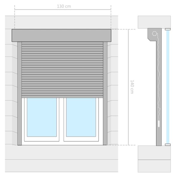 Roleta aluminijska 130 x 140 cm bijela Građevinski materijali Naručite namještaj na deko.hr 25