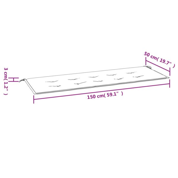 Jastuk za vrtnu klupu smeđesivi 150 x 50 x 3 cm tkanina Oxford Dom i vrt Naručite namještaj na deko.hr 25