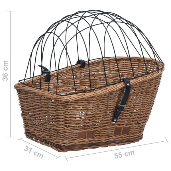 Stražnja košara za bicikl s pokrovom 55x31x36 cm prirodna vrba Bicikliranje Naručite namještaj na deko.hr 29