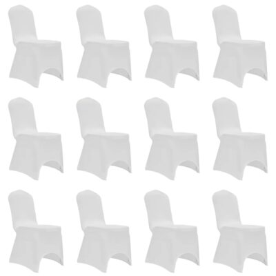 Navlake za stolice rastezljive bijele 12 kom Presvlake Naručite namještaj na deko.hr