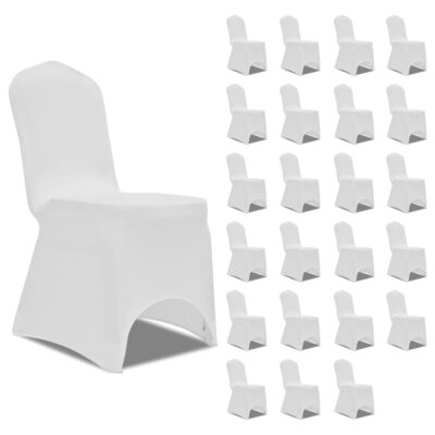 Navlake za stolice rastezljive bijele 24 kom Presvlake Naručite namještaj na deko.hr