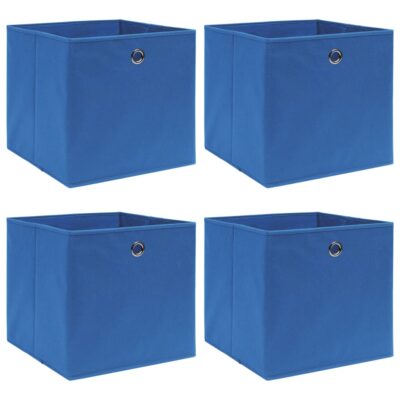 Kutije za pohranu 4 kom plave 32 x 32 x 32 cm od tkanine Dom i vrt Naručite namještaj na deko.hr