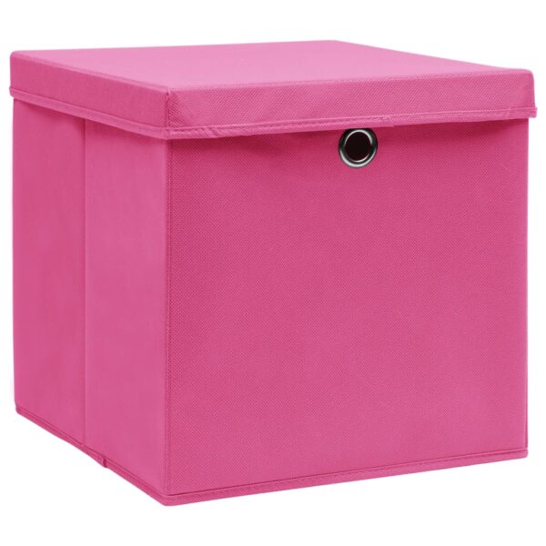 Kutije za pohranu s poklopcima 10 kom roze 32x32x32 cm tkanina Dom i vrt Naručite namještaj na deko.hr 21
