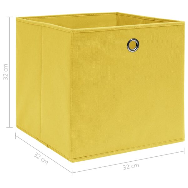 Kutije za pohranu 10 kom žute 32 x 32 x 32 cm od tkanine Dom i vrt Naručite namještaj na deko.hr 24