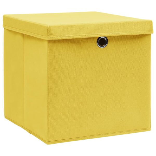 Kutije za pohranu s poklopcima 10 kom žute 32x32x32 cm tkanina Dom i vrt Naručite namještaj na deko.hr 21