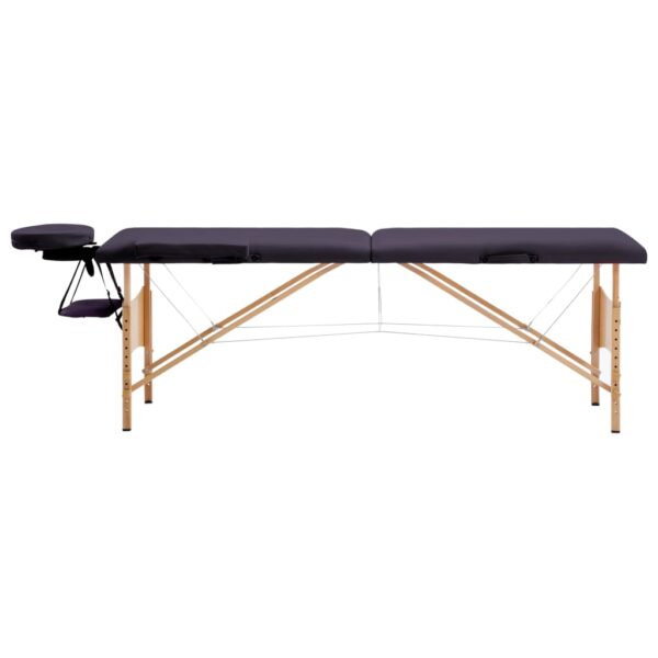 Sklopivi stol za masažu s 2 zone drveni ljubičasti Masaža i opuštanje Naručite namještaj na deko.hr 21