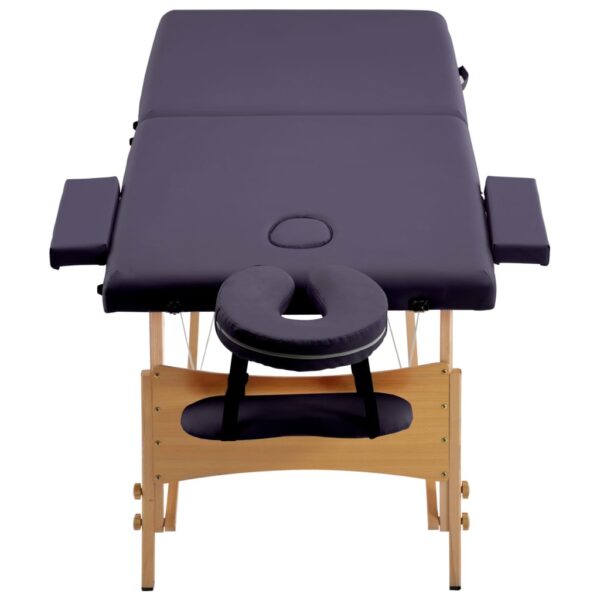 Sklopivi stol za masažu s 2 zone drveni ljubičasti Masaža i opuštanje Naručite namještaj na deko.hr 22