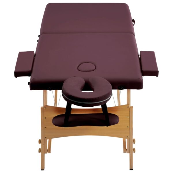 Sklopivi masažni stol s 2 zone drveni ljubičasta boja vina Masaža i opuštanje Naručite namještaj na deko.hr 23