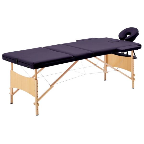 Sklopivi masažni stol s 3 zone drveni ljubičasti Masaža i opuštanje Naručite namještaj na deko.hr 20