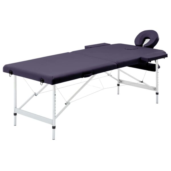 Sklopivi stol za masažu s 2 zone aluminijski ljubičasti Masaža i opuštanje Naručite namještaj na deko.hr 20