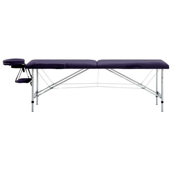 Sklopivi stol za masažu s 2 zone aluminijski ljubičasti Masaža i opuštanje Naručite namještaj na deko.hr 21
